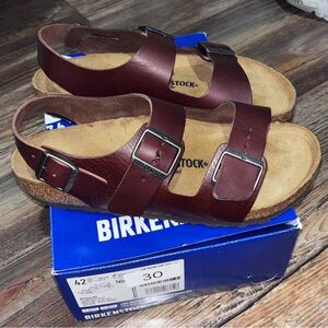 Birkenstock Milano BS Grip Sandal Mens Size 9 Vintage Wood Roast 1024911 New